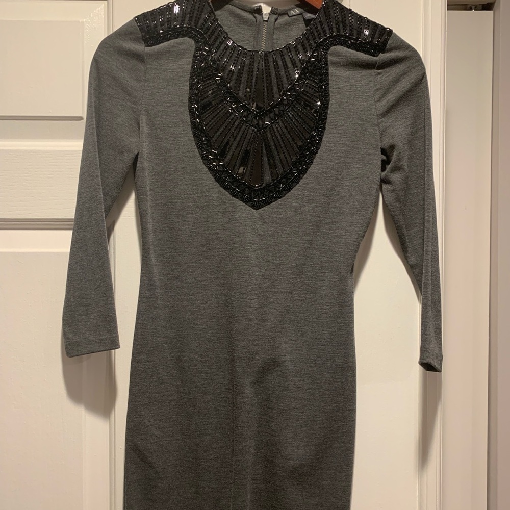 Armani exchange embellished mini dress